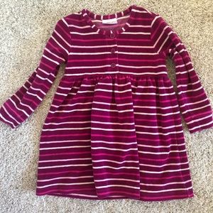 Hanna Andersson Size 4 VelourStriped Dress